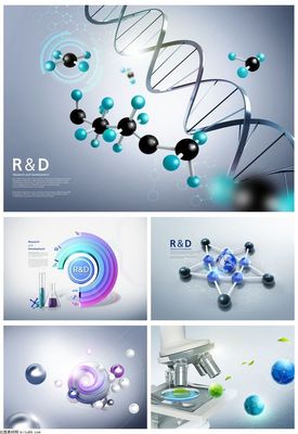 5款医疗生物科技分子基因链细胞病毒医学研究PSD素材推荐